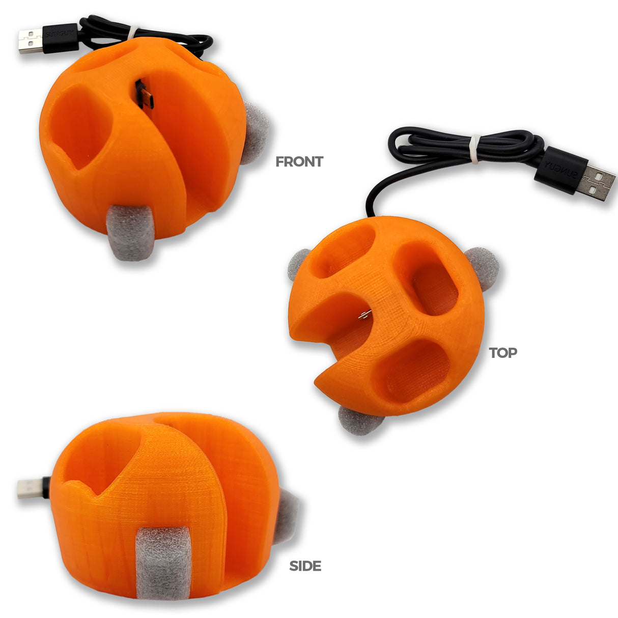 VAPE STAND- USB Powered Vape Cup Holder | Micro USB or USB C | Side Charging Port (3D PRINTED)