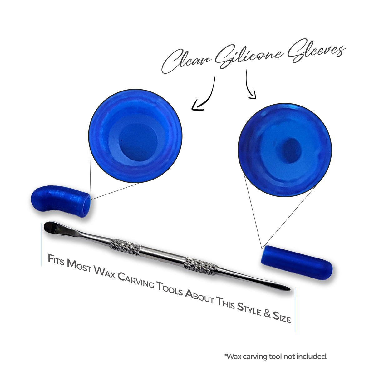 COVER CAPS - 2 Sets | Wax Carving Tool Cover Caps + Silicone Sleeve Inserts (3D PRINTED)