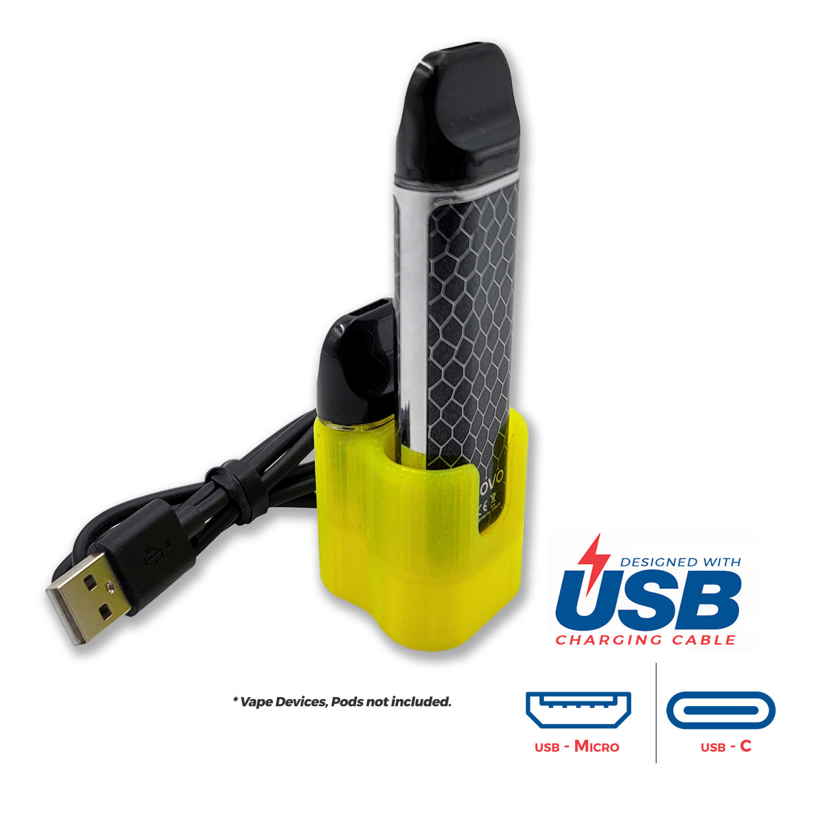 VAPE STAND - USB Powered & Leak Proof | Micro USB or USB C (3D PRINTED)